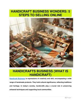 HANDICRAFTS BUSINESS (WHAT IS HANDICRAFT)