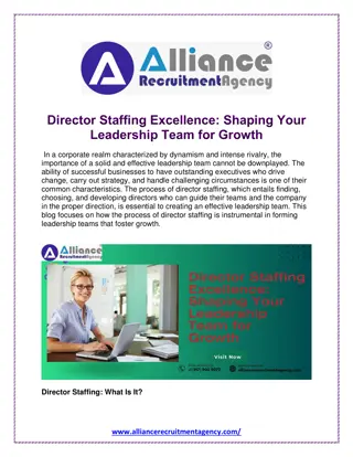 Director Staffing Excellence Shaping Your Leadership Team for Growth