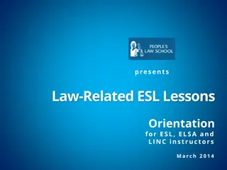 Exploring Law-Related ESL Lessons for Educators