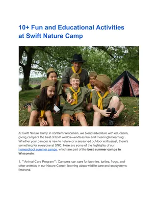 10  Fun and Educational Activities at Swift Nature Camp