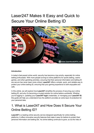 Laser247 Makes It Easy and Quick to Secure Your Online Betting ID