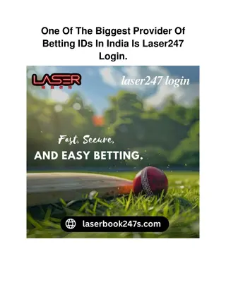 One Of The Biggest Provider Of Betting IDs In India Is Laser247 Login