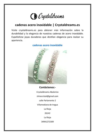 cadenas acero inoxidable Crystaldreams.es