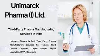 Top Quality Pharma Products Manufacturing Services in India