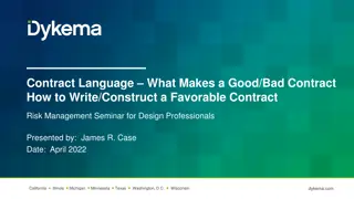 Effective Contract Writing & Risk Management for Design Professionals Seminar