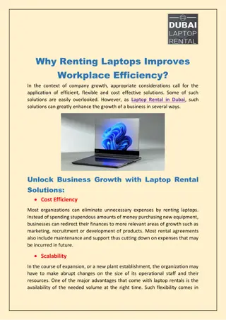 Why Renting Laptops Improves Workplace Efficiency?