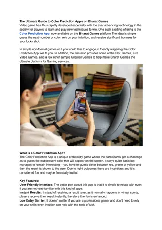 The Ultimate Guide to Color Prediction Apps on Bharat Games