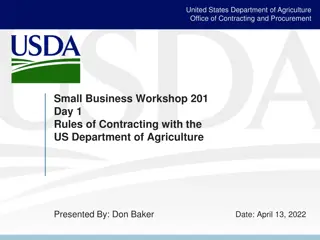 Contracting Rules with the US Department of Agriculture