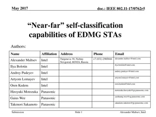 Near-far Self-Classification Capabilities of EDMG STAs