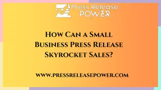 How Can a Small Business Press Release Skyrocket Sales