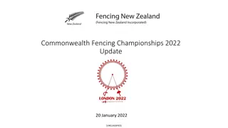 Update on New Zealand's Participation in the 2022 Commonwealth Fencing Championships