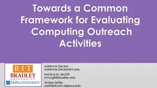 Evaluating Computing Outreach Activities: A Common Framework