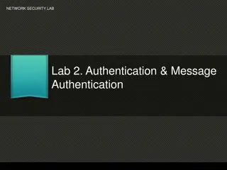 Authentication and Message Authentication in Network Security