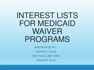 Medicaid Waiver Programs for Individuals with Disabilities