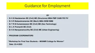 Guidance for Employment Opportunities and Job Registration