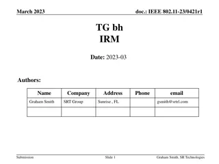 IEEE 802.11-23/0421r1: Understanding the IRM Scheme for MAC Address Privacy