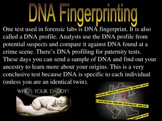 DNA Fingerprinting and Its Applications