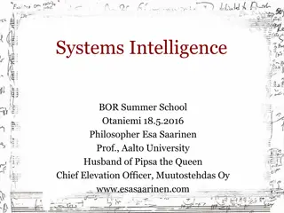 Systems Intelligence: Enhancing Intelligent Behavior in Complex Systems