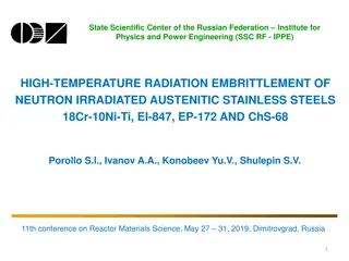 High-Temperature Radiation Embrittlement of Neutron-Irradiated Austenitic Stainless Steels