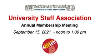 University Staff Association Annual Membership Meeting Highlights