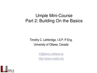 Umple Mini-Course Part 2: Building on the Basics