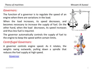 Governors in Theory of Machines