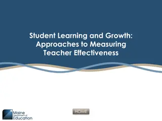 Approaches to Measuring Teacher Effectiveness in Student Learning and Growth