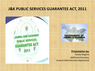 Overview of J&K Public Services Guarantee Act, 2011