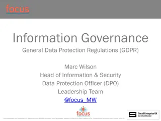 Information Governance and GDPR for Data Protection