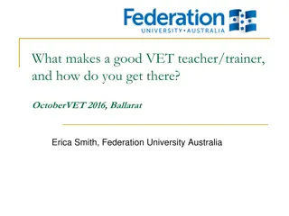 Qualifications and Challenges of VET Teachers in Australia