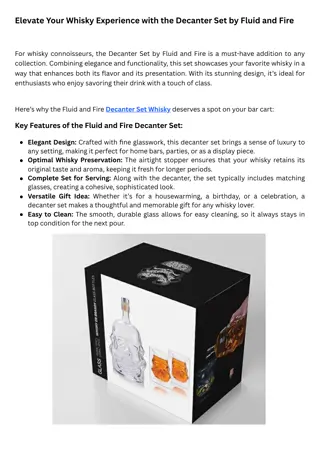 Elevate Your Whisky Experience with the Decanter Set by Fluid and Fire