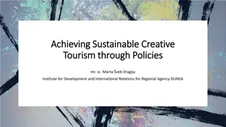 Sustainable Creative Tourism Policies for Regional Development