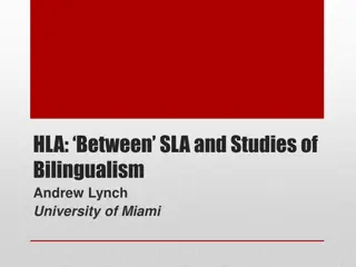 Contrasting Heritage Language Acquisition and Second Language Acquisition