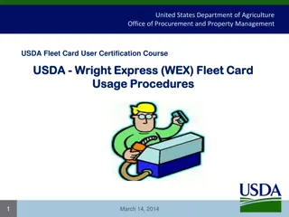 USDA Fleet Card Program Usage Procedures