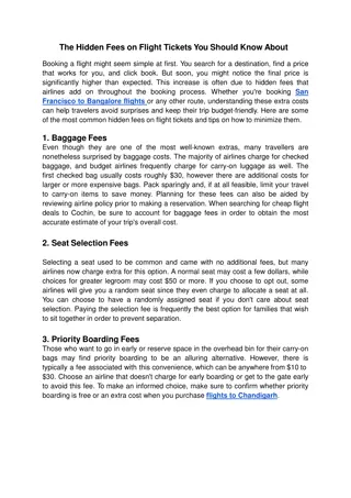 The Hidden Fees on Flight Tickets You Should Know About