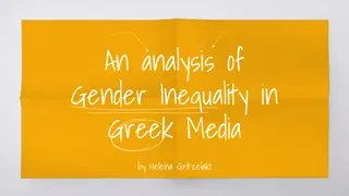 Gender Inequality in Greek Media: An Analysis by Helena Gritzelaki