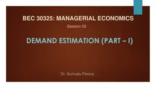 Managerial Economics - Understanding Demand Estimation Fundamentals