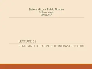 State and Local Public Infrastructure Finance