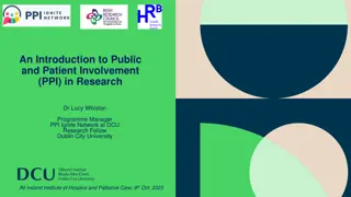 Public and Patient Involvement (PPI) in Research