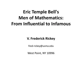 Eric Temple Bell: Mathematician Extraordinaire and Prolific Author