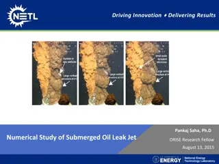 Numerical Study of Submerged Oil Leak Jet