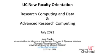 Research Computing and Data Services at University of Cincinnati