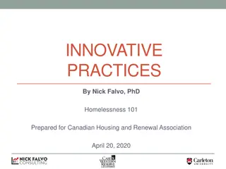 Innovative Practices in Homelessness: A Canadian Perspective