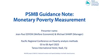 Pacific Regional Conference on Poverty Analysis Methods: Enhancing Statistical Capacity