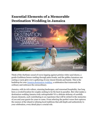 Essential Elements of a Memorable Destination Wedding in Jamaica