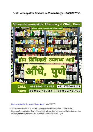 Best Homeopathic Doctors in  Viman Nagar - 860077755