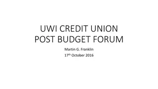 Discussion on Credit Union Impact in Budget 2017