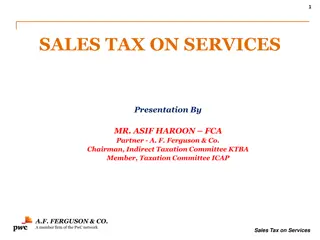 Sales Tax on Services in Pakistan