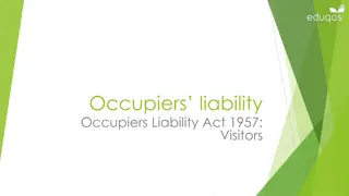 Occupiers Liability Act 1957: Visitors and Duties