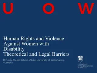 Violence Against Women with Disability: Theoretical and Legal Barriers